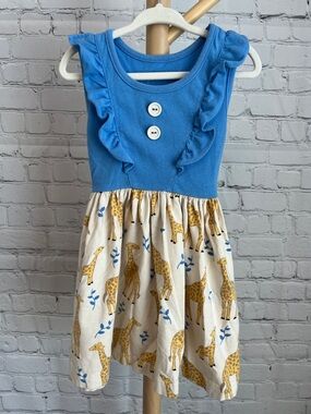 ⭐️⭐️ PICK 5 / $20 Eleanor Rose Dress with Giraffe Print